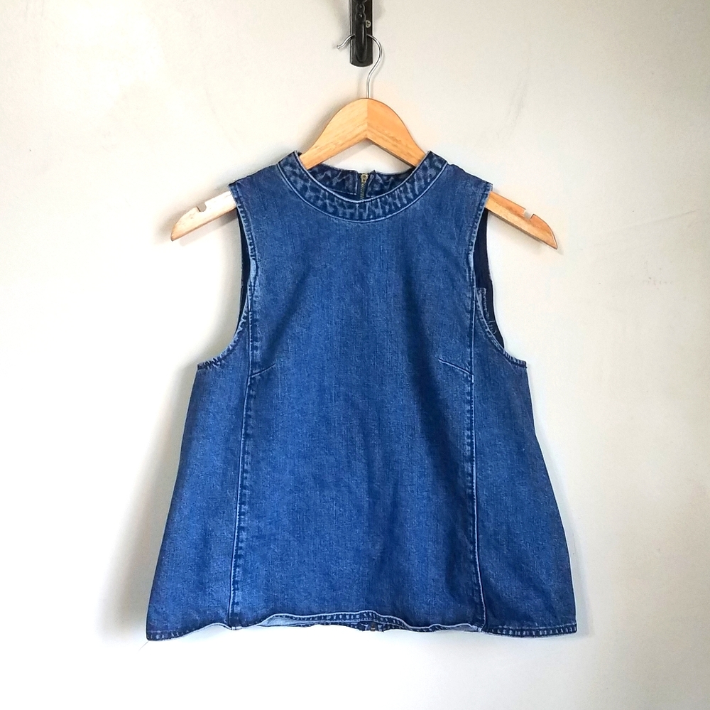Anthropologie Holding Horses denim swing tank top - Picture 3 of 10
